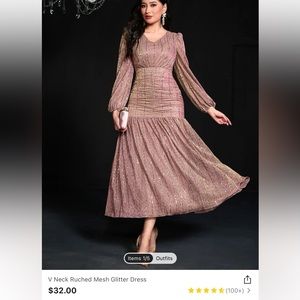 Pink and Gold Glitter Dress